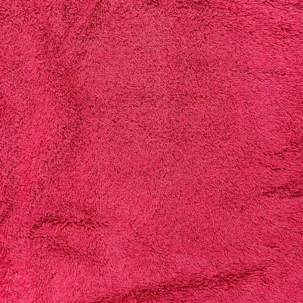 Vintage 1990s Ralph Lauren Red Cotton Towel Set 3 Bath Body Hand Washcloth USA